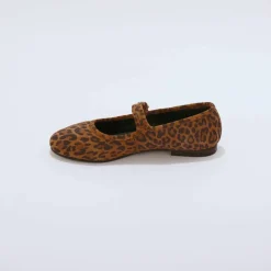 Babies cuir motif léopard