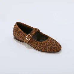 Babies cuir motif léopard