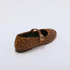 Babies cuir motif léopard