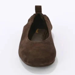 Ballerines croûte de cuir plates