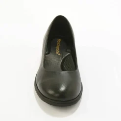 Ballerines souples compensées en cuir lisse
