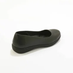 Ballerines souples compensées en cuir lisse