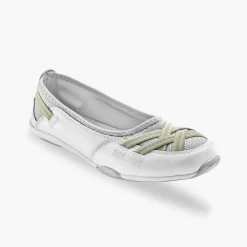 Ballerines souples cuir et textile aéré bandes élastiquées