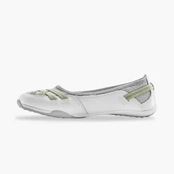 Ballerines souples cuir et textile aéré bandes élastiquées