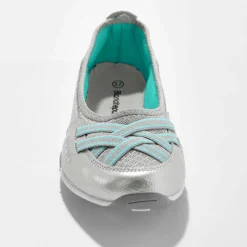 Ballerines souples cuir et textile aéré bandes élastiquées