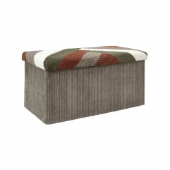 Banc-coffre pliable patchwork
