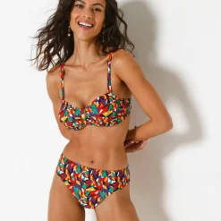 Bas de maillot de bain forme midi imprimé Toboki