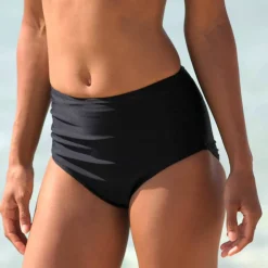 Bas de maillot de bain sculptant taille haute uni Solaro