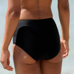 Bas de maillot de bain sculptant taille haute uni Solaro
