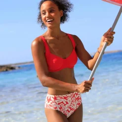 Bas de maillot de bain taille haute imprimé Linao
