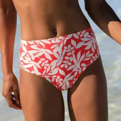 Bas de maillot de bain taille haute imprimé Linao