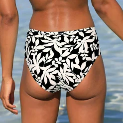 Bas de maillot de bain taille haute imprimé Linao