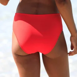 Bas de maillot de bain taille haute uni Solaro