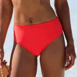 Bas de maillot de bain taille haute uni Solaro