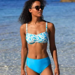 Bas de maillot de bain taille haute uni Solaro