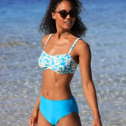 Bas de maillot de bain taille haute uni Solaro