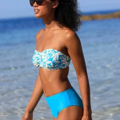 Bas de maillot de bain taille haute uni Solaro