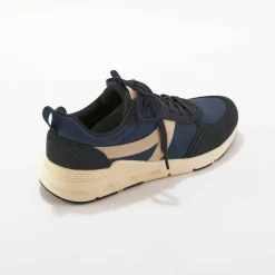 Baskets compensées bi-matière à lacets