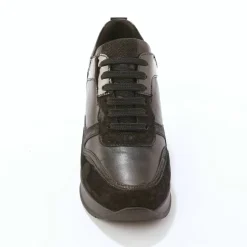 Baskets compensées cuir