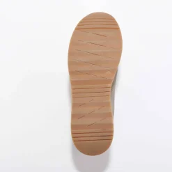 Baskets zippées en cuir souple à semelle bimatière