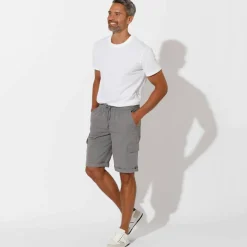 Bermuda cargo gabardine élastiqué