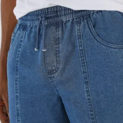Bermuda denim léger élastiqué