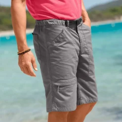 Bermuda élastiqué au 3/4 + ceinture assortie