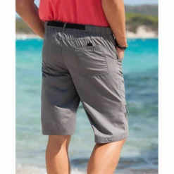 Bermuda élastiqué au 3/4 + ceinture assortie