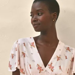Blouse à basque imprimée