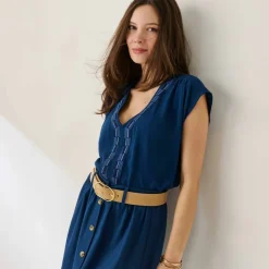 Blouse fluide broderies fantaisie