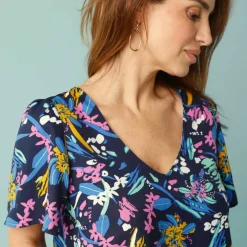 Blouse manches courtes Spécial Petites crêpe imprimé