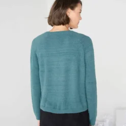 Boléro maille poilue manches longues