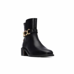 Boots boucle fantaisie dorée