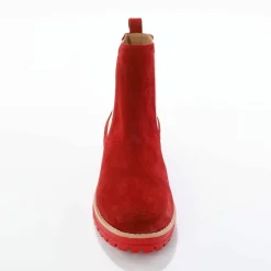 Boots chelsea croûte de cuir, semelle crantée épaisse