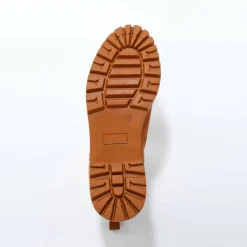 Boots chelsea croûte de cuir, semelle crantée épaisse