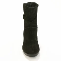 Boots compensées en cuir