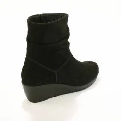 Boots compensées en cuir