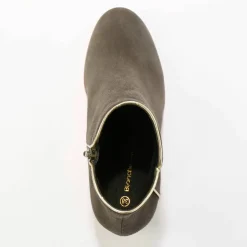Boots cuir liseré doré