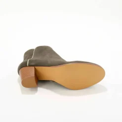 Boots cuir liseré doré
