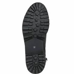 Boots noir semelle crantée dessus cuir