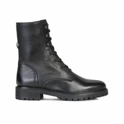Boots noir semelle crantée dessus cuir