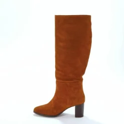 Bottes en cuir suédé