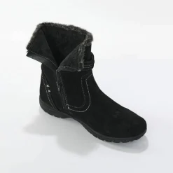 Bottines effet suédine fourrées