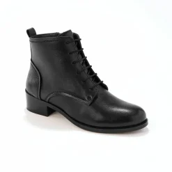 Bottines en cuir confort à lacets