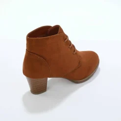 Bottines lacées à talon fantaisie