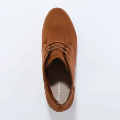 Bottines lacées à talon fantaisie