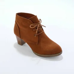 Bottines lacées à talon fantaisie