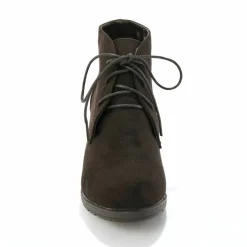 Bottines lacées à talon fantaisie