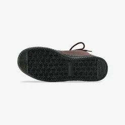 Bottines à lacet en croûte de cuir