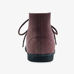 Bottines à lacet en croûte de cuir